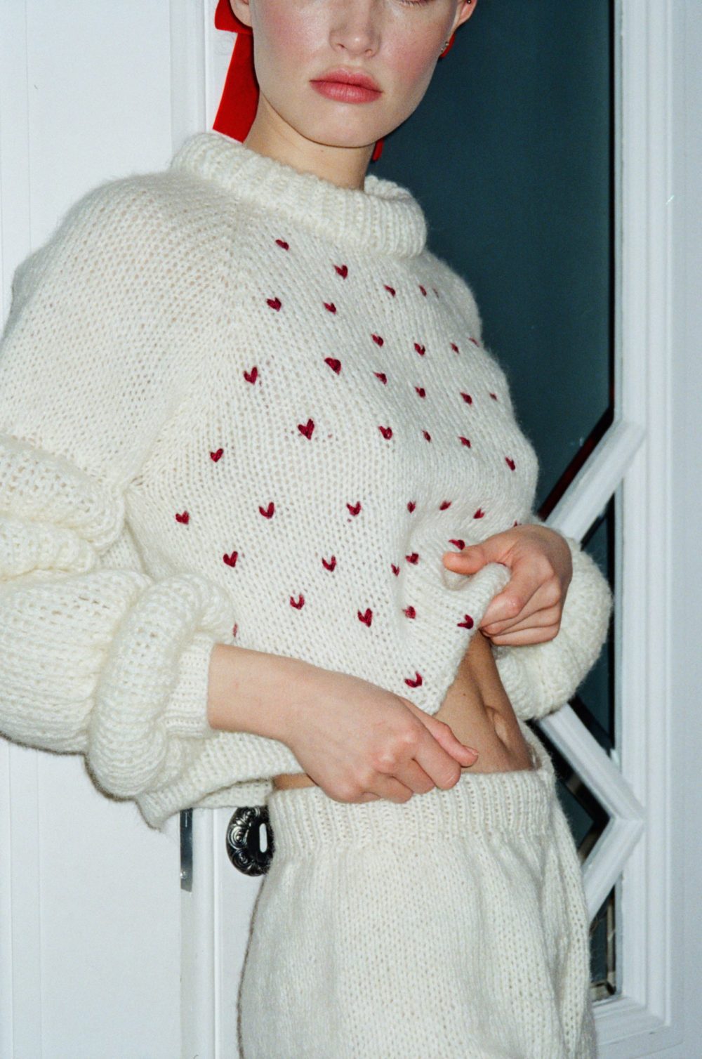 Paz Rodríguez - Красный свитер с сердечком для девочек | Childrensalon